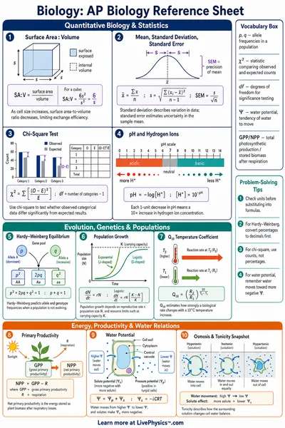 AP Biology Reference Sheet