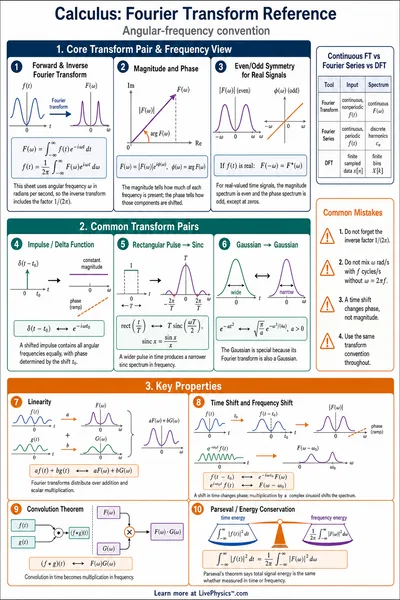 Fourier Transform Reference