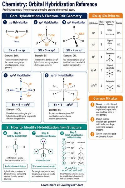 Orbital Hybridization Reference