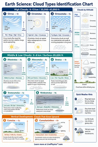Cloud Types Identification Chart