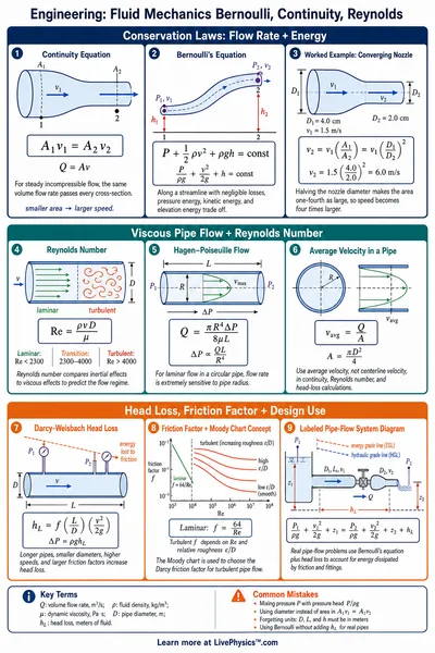 Fluid Mechanics Bernoulli, Continuity, Reynolds