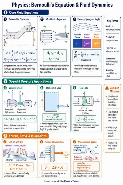 Bernoulli's Equation & Fluid Dynamics