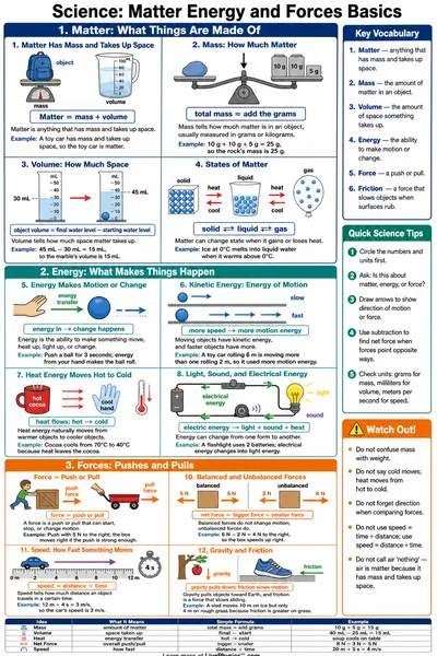 Matter Energy and Forces Basics