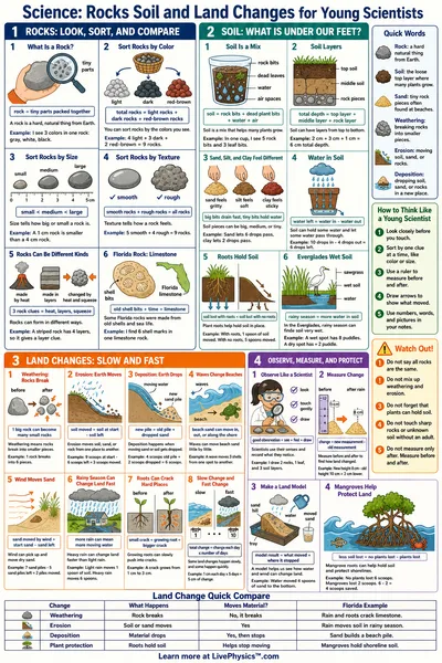 Rocks Soil and Land Changes for Young Scientists