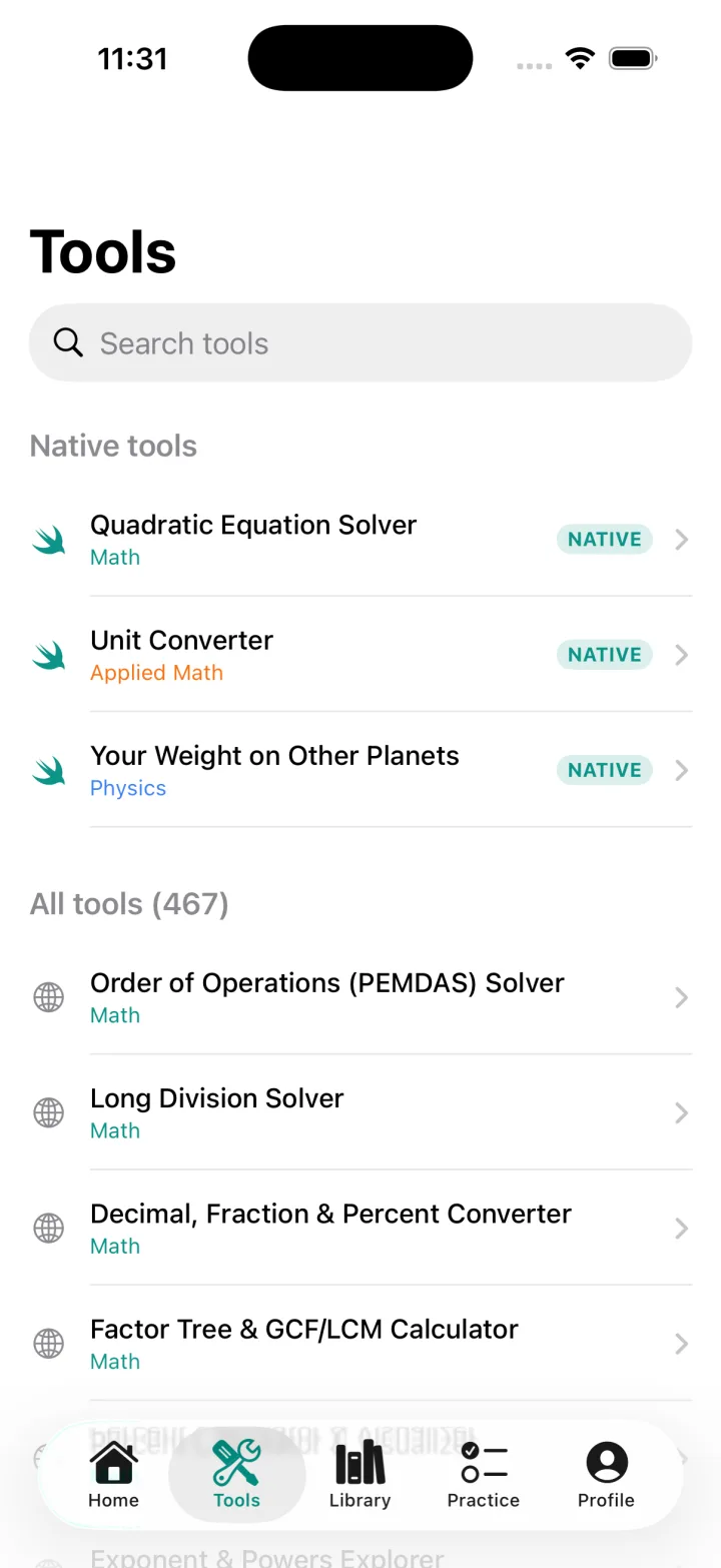 Browsing the tools catalog