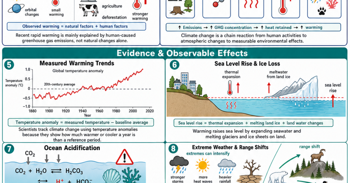 Climate Change Causes & Effects Cheat Sheet | LivePhysics™