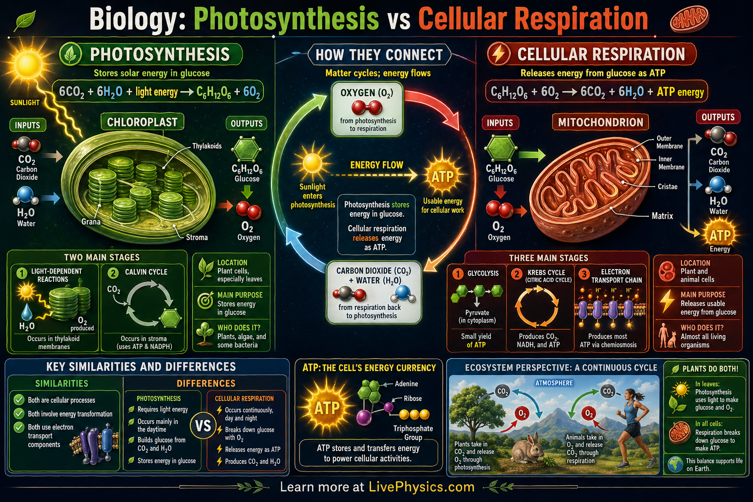 Photosynthesis vs Cellular Respiration
