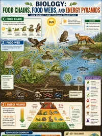 Food Chains & Energy Pyramids infographic thumbnail