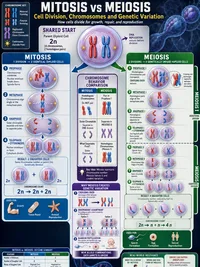 Mitosis vs Meiosis infographic thumbnail