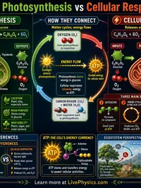 Photosynthesis vs Cellular Respiration infographic thumbnail