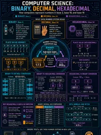 Binary, Decimal, Hexadecimal infographic thumbnail