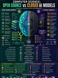 Open Source vs Closed AI Models infographic thumbnail