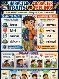 Character Traits vs. Character Feelings infographic thumbnail