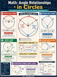 Angle Relationships in Circles infographic thumbnail