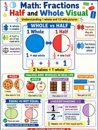 Fractions: Half and Whole infographic thumbnail