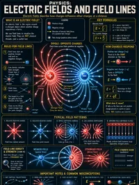 Electric Fields and Field Lines infographic thumbnail