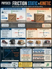 Friction: Static vs Kinetic infographic thumbnail