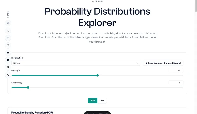 Probability Distributions Explorer