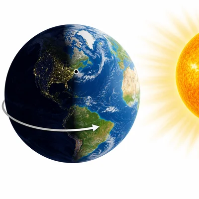 A place on Earth rotating from the dark side into sunlight.