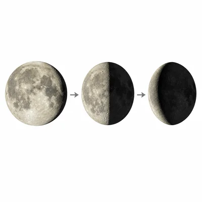 The Moon’s bright portion gets smaller after a full Moon.