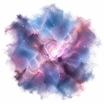A colorful nebula cloud with stars forming inside it.