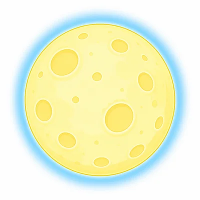 A large round full moon.
