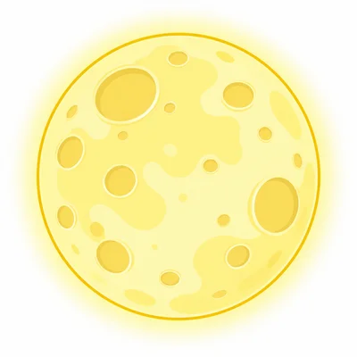 A big bright round full moon.