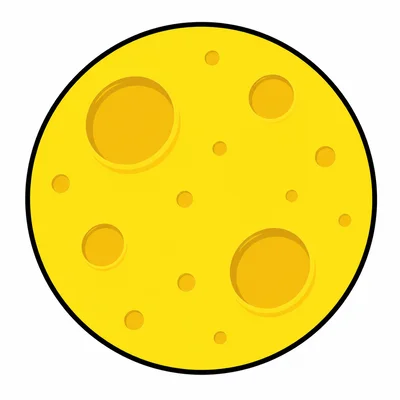 A round full moon shape.