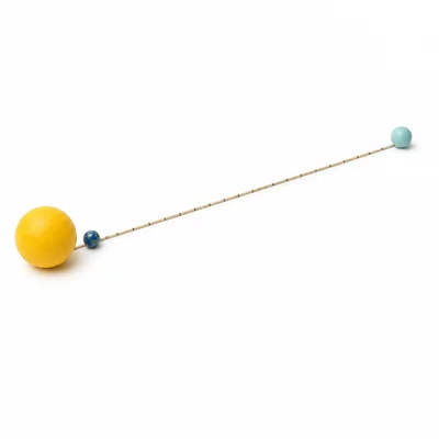Scale model showing Uranus much farther from the Sun than Earth.