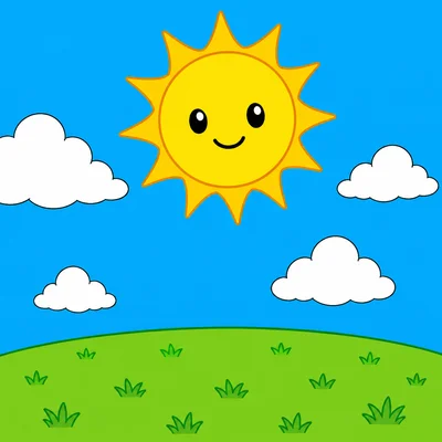 The Sun shining during the day.