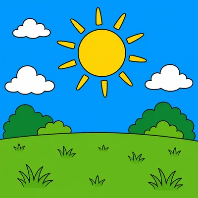 A sunny daytime scene.