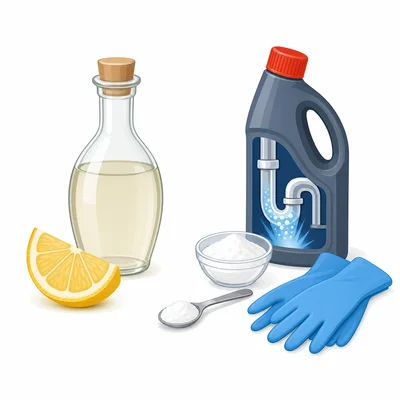 Everyday acids and bases, including mild examples and a hazardous cleaner.