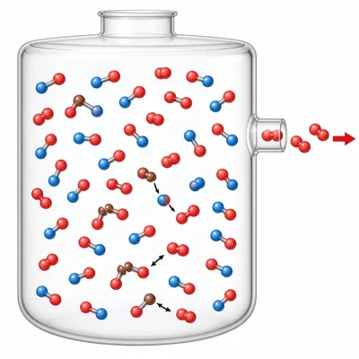 Removing oxygen from the equilibrium causes products to break down and nitric oxide to increase.