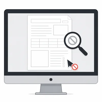 A scanned worksheet on a computer screen that cannot be searched or selected.
