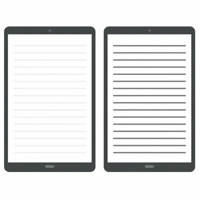 Two reading panels comparing low-contrast faint lines with higher-contrast readable lines.
