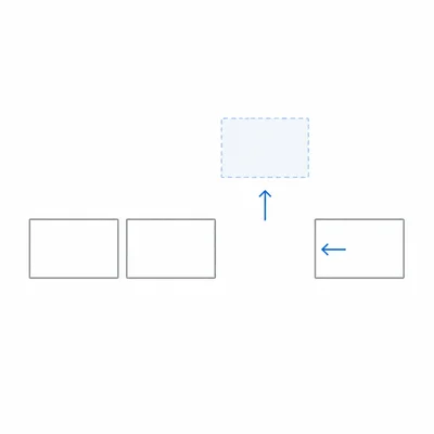 The third cell is removed from a four-cell list and later cells shift left.