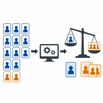 Unbalanced training data entering a computer and producing an unfair tilted result.