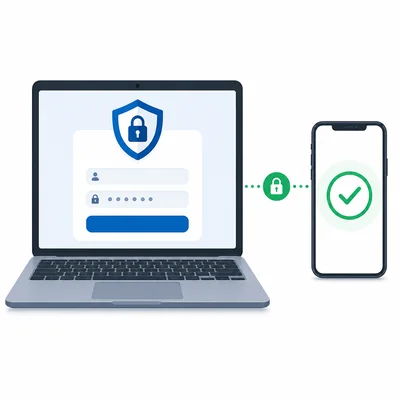 A cloud account login is protected by a second verification step on a phone.