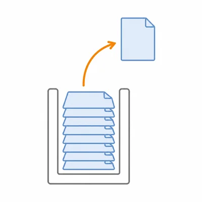 Undo history represented as a stack where the top action is removed first.