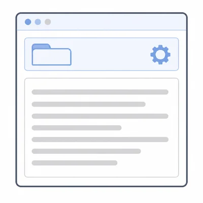 A nested webpage structure with a top information section and a larger visible content section.
