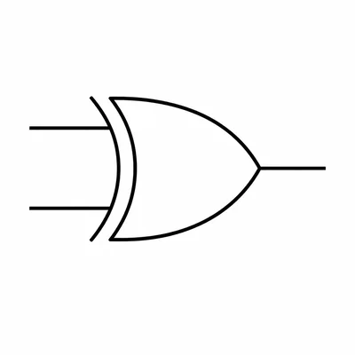 Two-input XOR gate symbol.