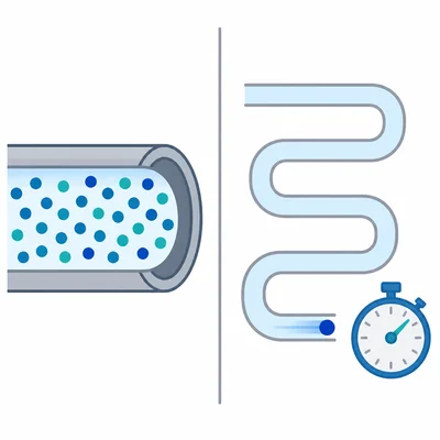 A wide data pipe for bandwidth and a timed data path for latency.