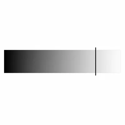 A grayscale gradient with a marker closer to white.