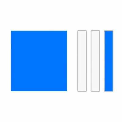 A blue pixel with only the blue color channel filled.