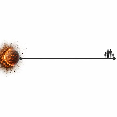 A timeline showing Earth forming at the beginning and humans appearing near the very end.