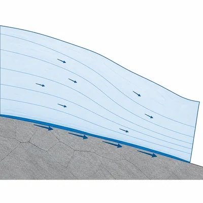 Cross-section diagram showing glacier internal deformation and basal sliding over bedrock.
