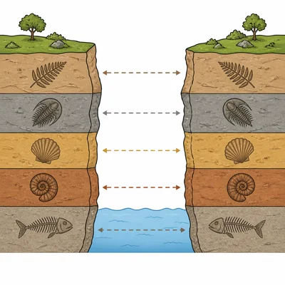 Matching fossils and rock layers on two separated continents.