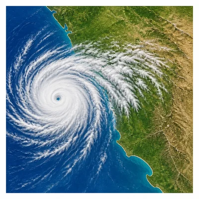 A hurricane weakens as it moves from ocean water onto land.