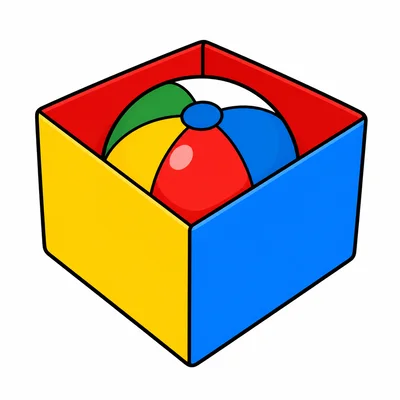 A ball inside a box
