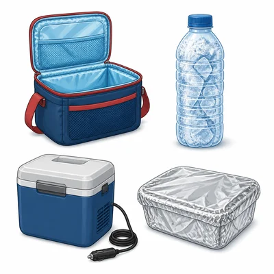 Four possible ways to keep a lunch cold.